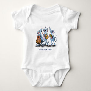 Musical Mouse Baby Bodysuit - Custom Text