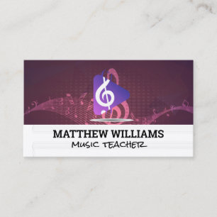 Musical Music Sheets Performers Sound Business Card