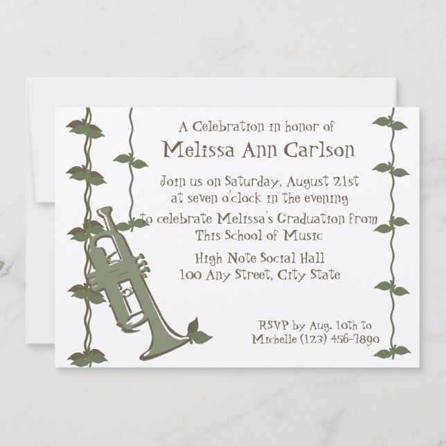 Musical Nature/ Trumpet Invitation (Front)