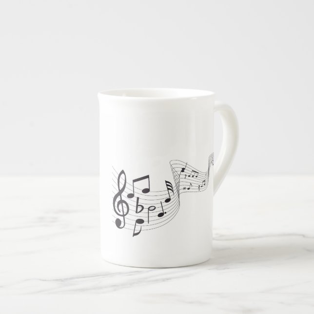 Musical Note Bone China Mugs (Front Right)