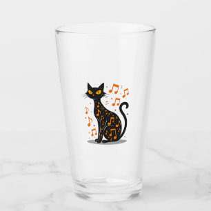 Musical Note Cat Halloween Tee  Music Note Glass