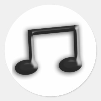 Musical Note Classic Round Sticker