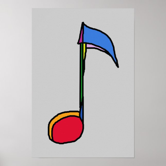 musical note colourful art decor (Front)