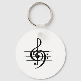 Musical Note Design Key Ring