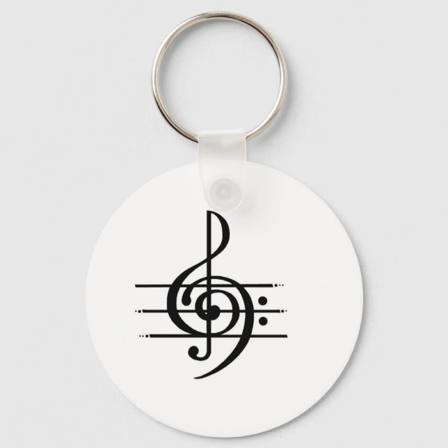 Musical Note Design Key Ring (Front)