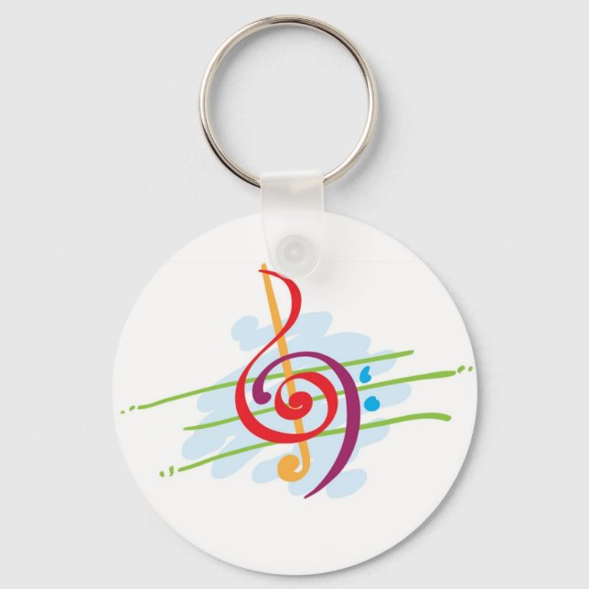 Musical Note Design Key Ring (Front)