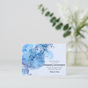 Musical Note Elegant wedding Invitation