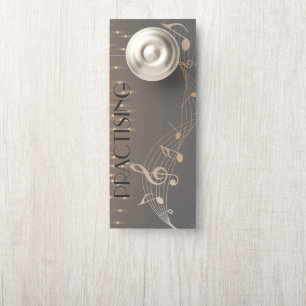 Musical Note gold Luxury sparkle confetti Door Hanger