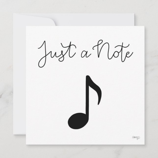 Musical Note Greeting Card (Front)