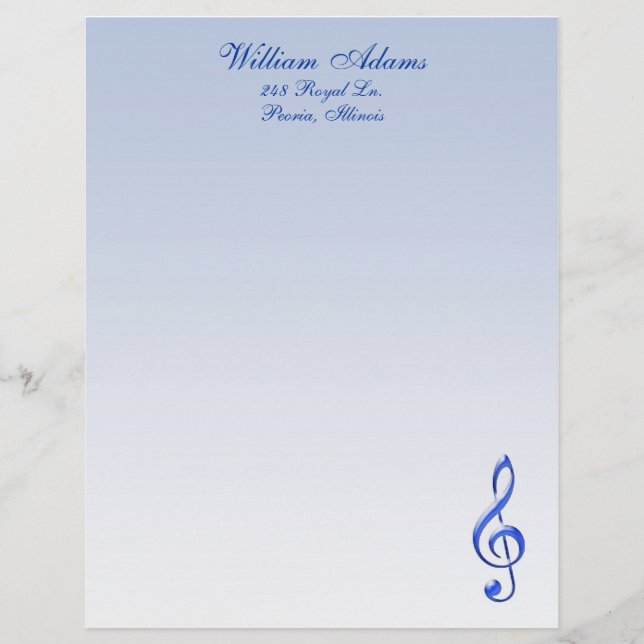Musical Note Letterhead (Front)