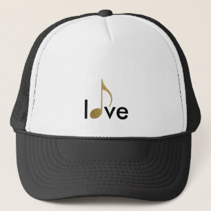 musical-note love-word trucker hat