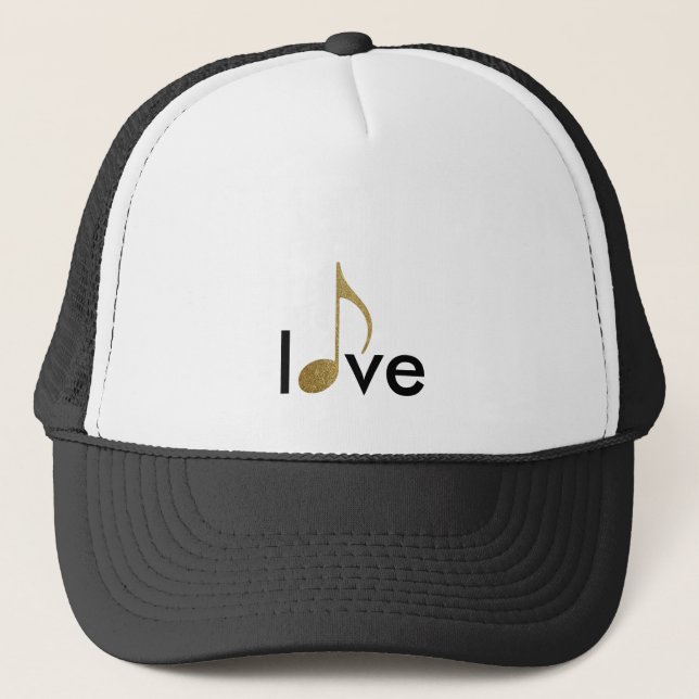 musical-note love-word trucker hat (Front)