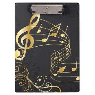 Musical Note Luxury gold design Clipboard