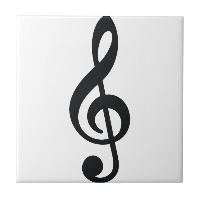 musical note note treble key tile (Front)