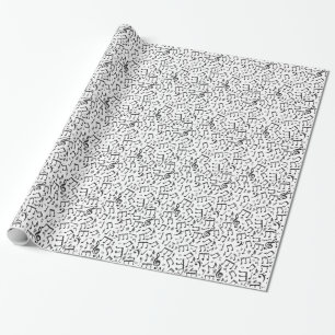 Musical Note Pattern Wrapping Paper