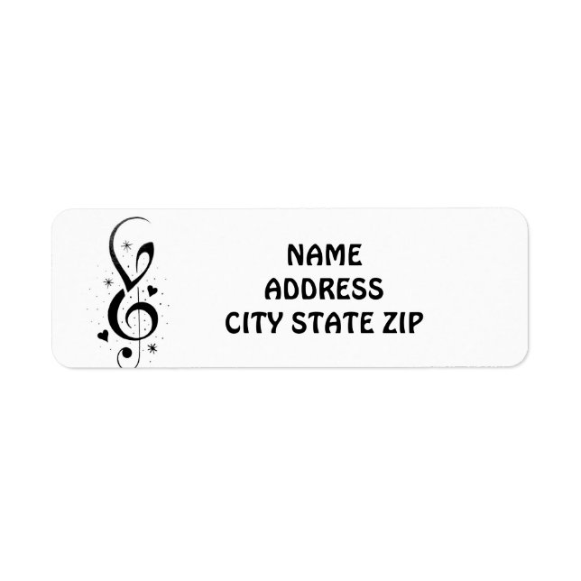 ***MUSICAL NOTE*** RETURN ADDRESS LABEL (Front)