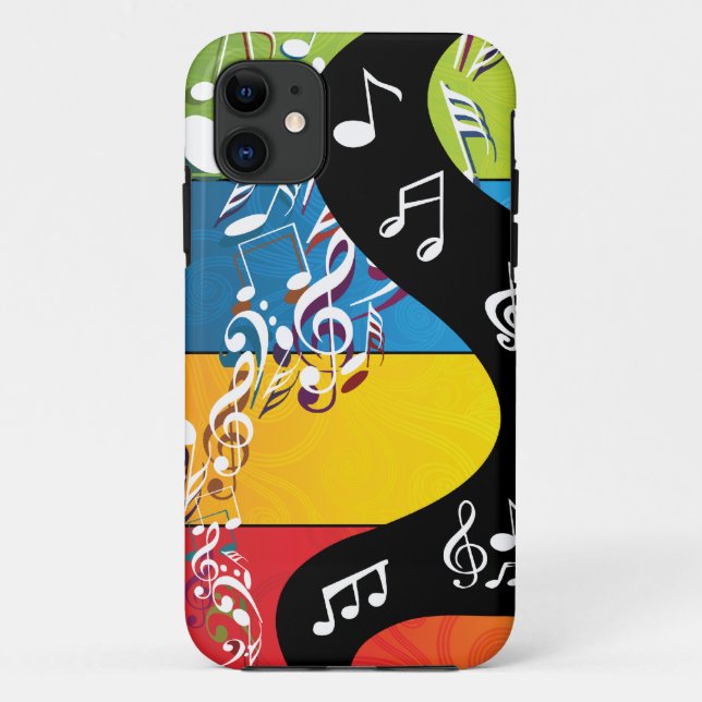 Musical Note Swirls In Colour Case-Mate iPhone Case (Back)