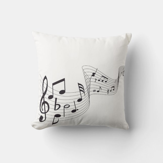 Musical Note Throw Pillow (Front)