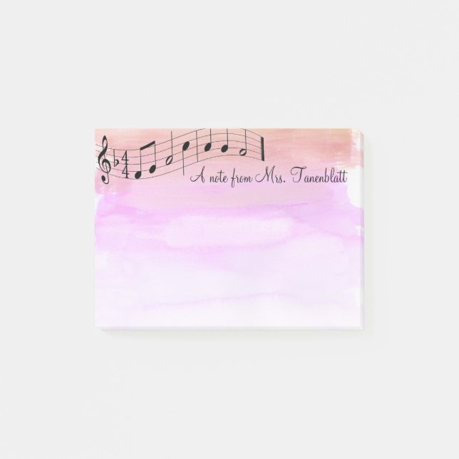Musical notepad watercolor (Front)