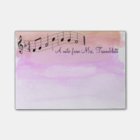 Musical notepad watercolor