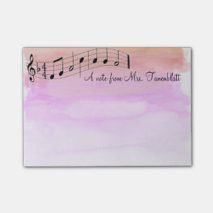 Musical notepad watercolor