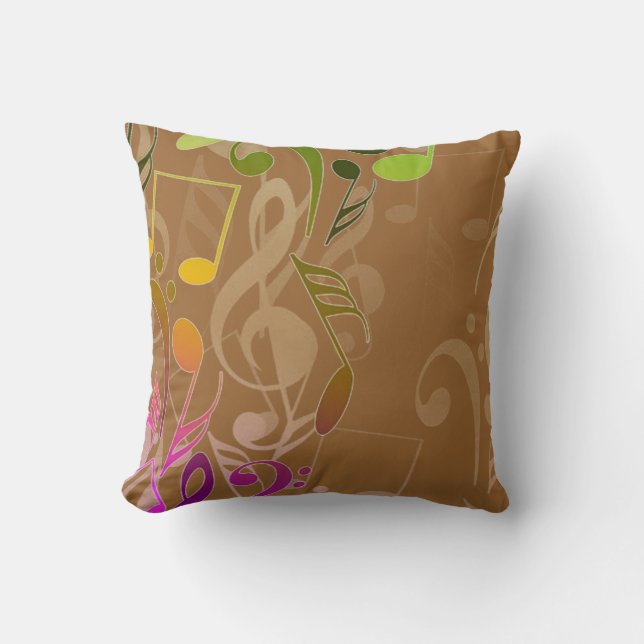 Musical Notes 2 Sided Pillow (Front)