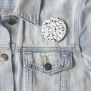 Musical Notes 3 6 Cm Round Badge