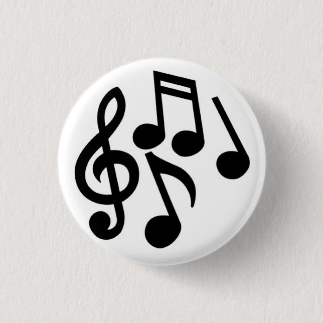 Musical Notes 3 Cm Round Badge (Front)