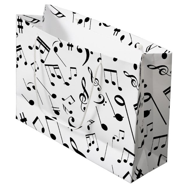 Musical Notes 3 Large Gift Bag (Front Angled)