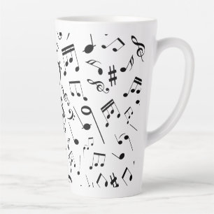 Musical Notes 3 Latte Mug