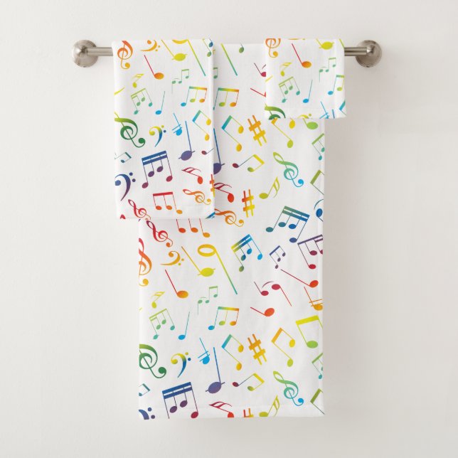 Musical Notes 4 Bath Towel Set (Insitu)