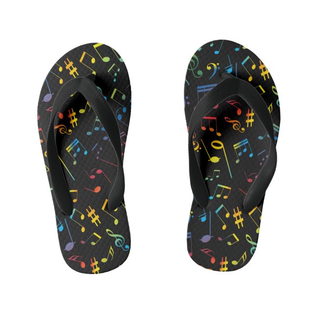 Musical Notes 5 Kid's Thongs (Footbed)