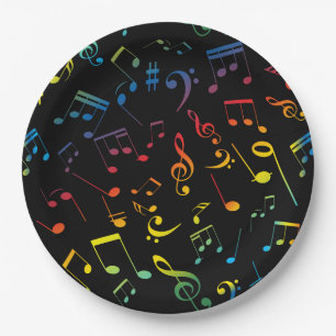 Musical Notes 5 Paper Plate