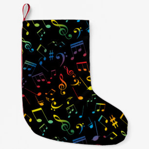 Musical Notes 5 Small Christmas Stocking