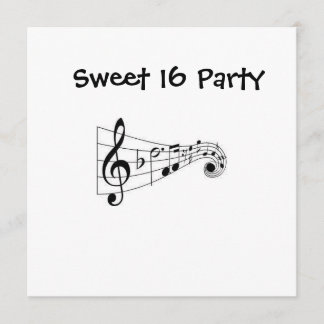'MUSICAL NOTES' ALL OCCASION PARTY INVITATION
