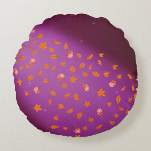Musical Notes and Roses Round cushion