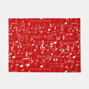 Musical Notes and Symbols, Christmas Carols Doormat