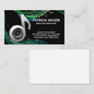 Musical Notes Background   Subwoofer Business Card
