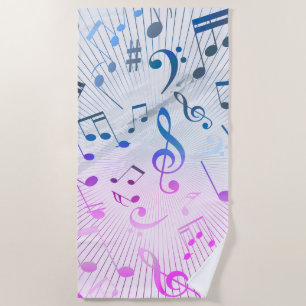 Musical Notes Beach Towel