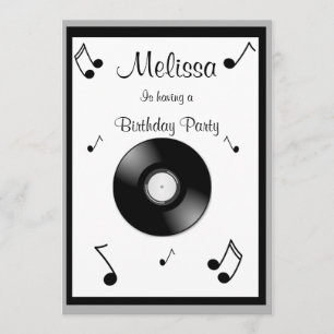 Musical Notes Birthday Invitations