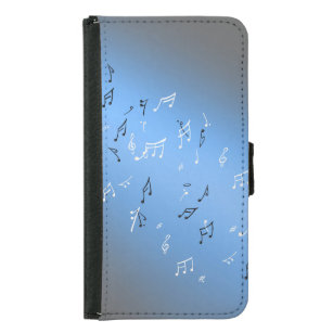 Musical Notes Blue Moon  Phone Wallet Case