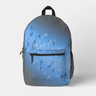Musical Notes Blue Moon Printed Backpack