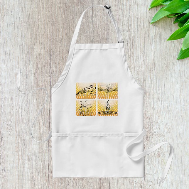 Musical Notes Burst Abstract Standard Apron (Creator Uploaded)