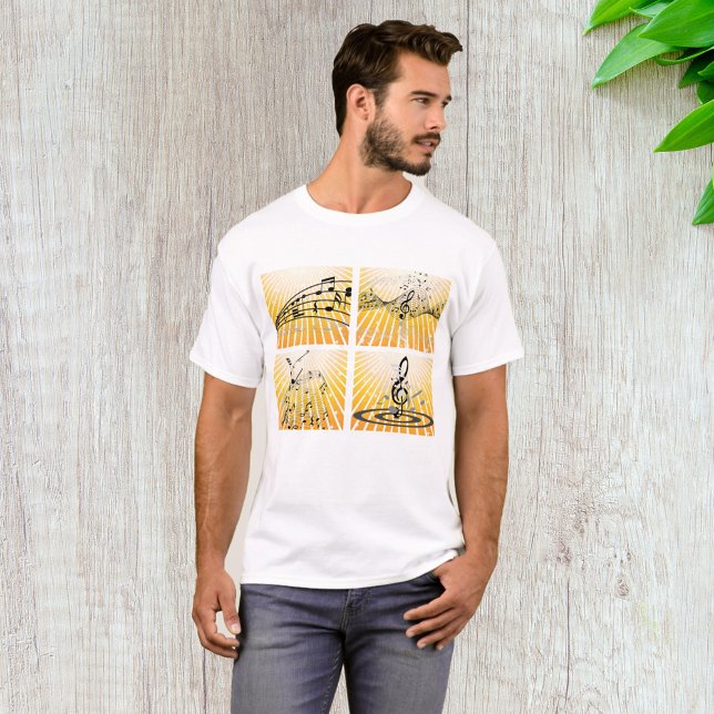 Musical Notes Burst Abstract T-Shirt (Creator Uploaded)