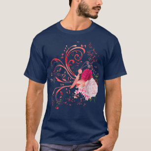 Musical Notes Butterfly Mariposa Moth Musician Mus T-Shirt