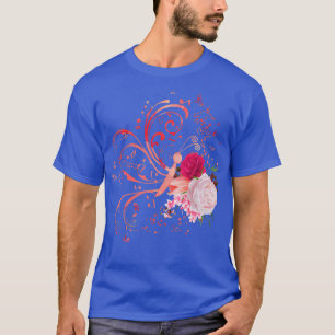Musical Notes Butterfly Mariposa Moth Musician Mus T-Shirt