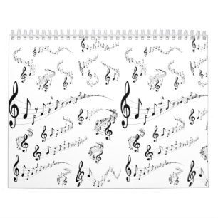musical notes calendar