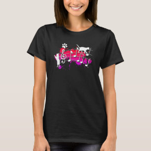 Musical Notes Cats Music Sheet School Orchestra Mu T-Shirt