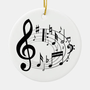 Musical Notes Ceramic Ornament