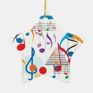 Musical Notes Ceramic Tree Decoration